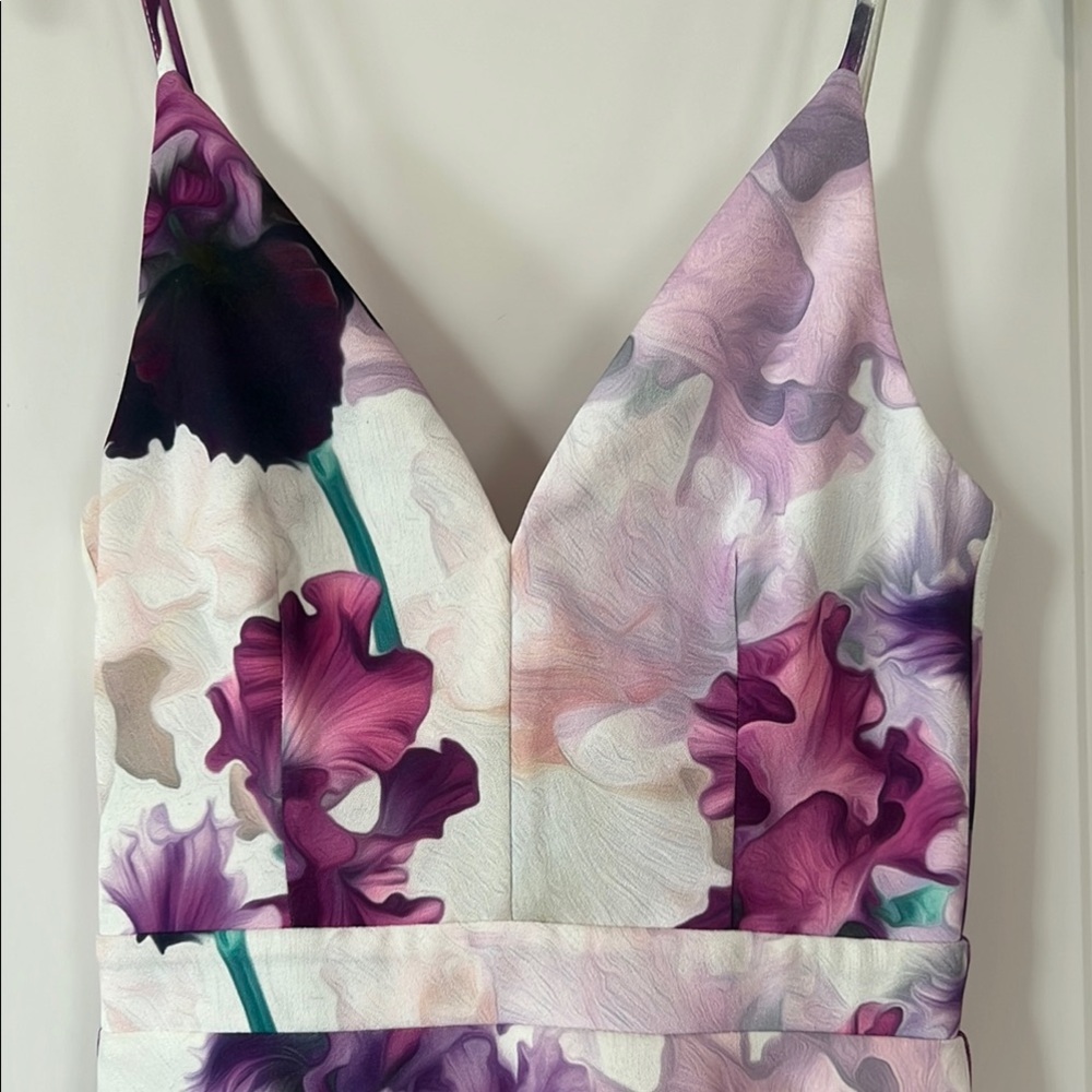 Tiger Mist Purple and Pink Spaghetti Strap Mini Dress - Picture 2 of 8